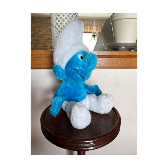 Vintage 70s Ganz Smurf Plush Collectible Smurfs 1979 - Picture 1 of 7